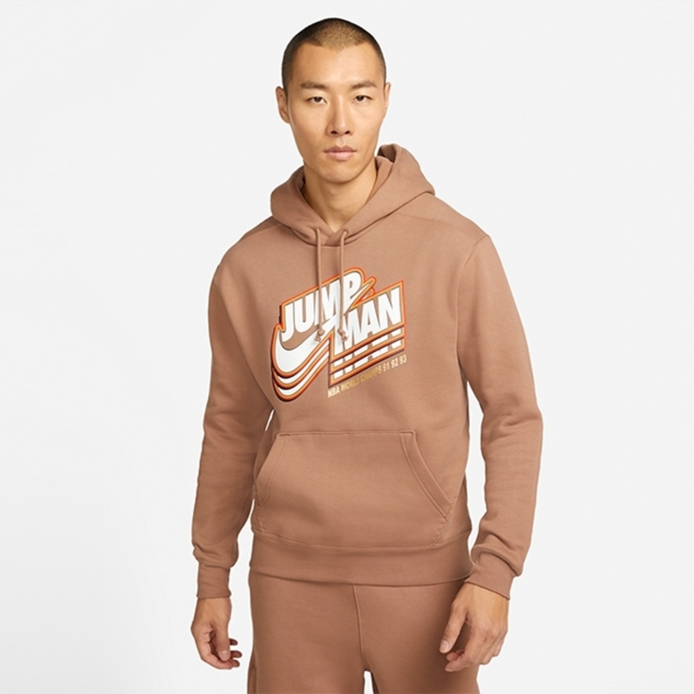 Jordan JUMPMAN FLEECE PULLOVER HOODIE in Archaeo brown